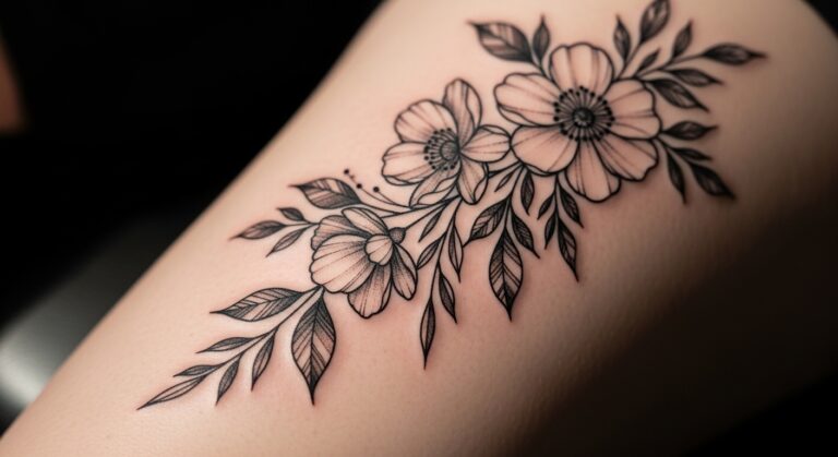 20 Bold Thigh Tattoos for Women in Striking Black