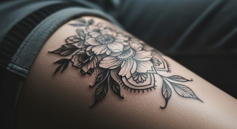 15 Cool Thigh Tattoos for Women With Aesthetic Vibes