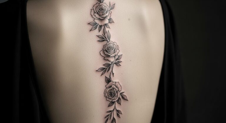 10 Cool Spine Tattoos for Women With Floral Designs