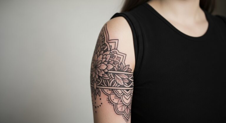 15 Bold Half Sleeve Tattoos for Women on Upper Arm