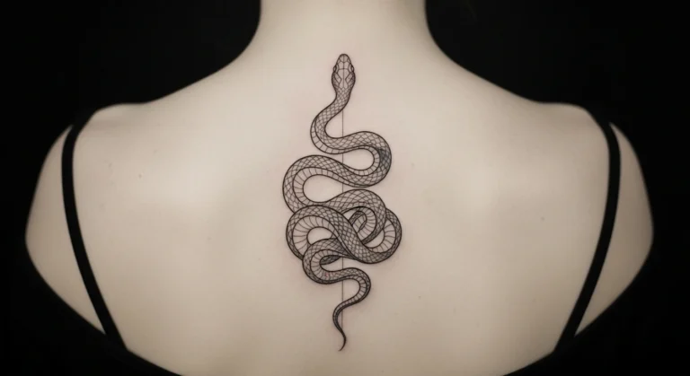 Snake, Dragon Spine Tattoos for Women