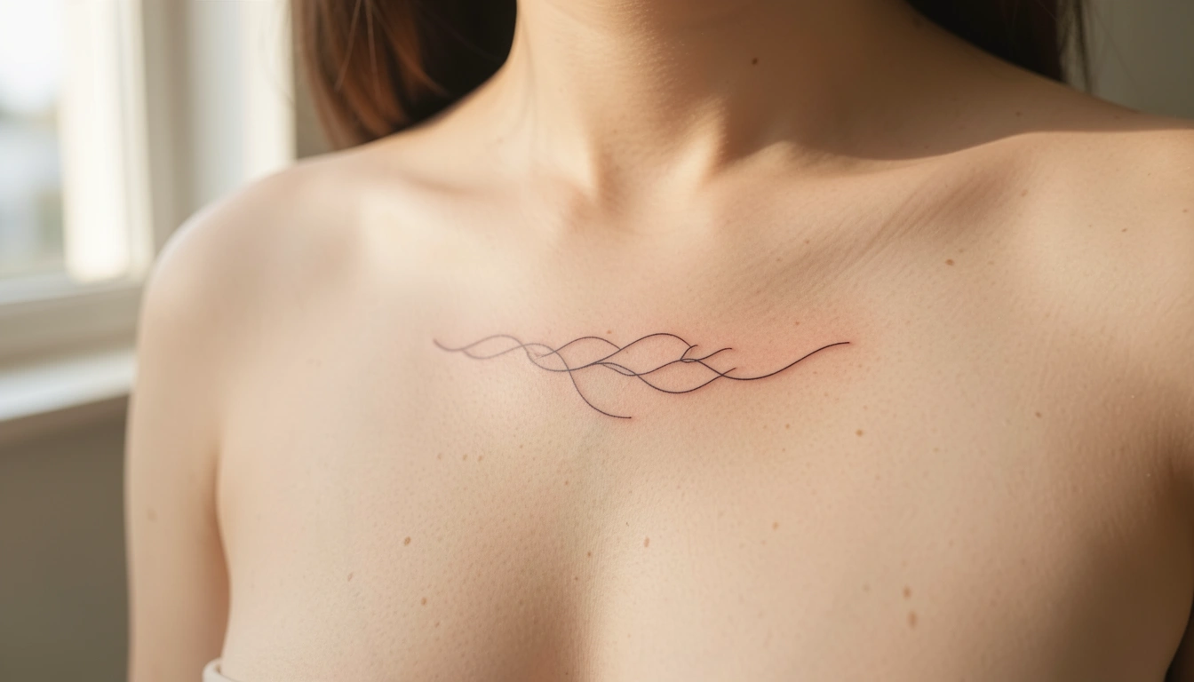 15 Subtle Between the Breast Tattoos for the Modern Minimalist