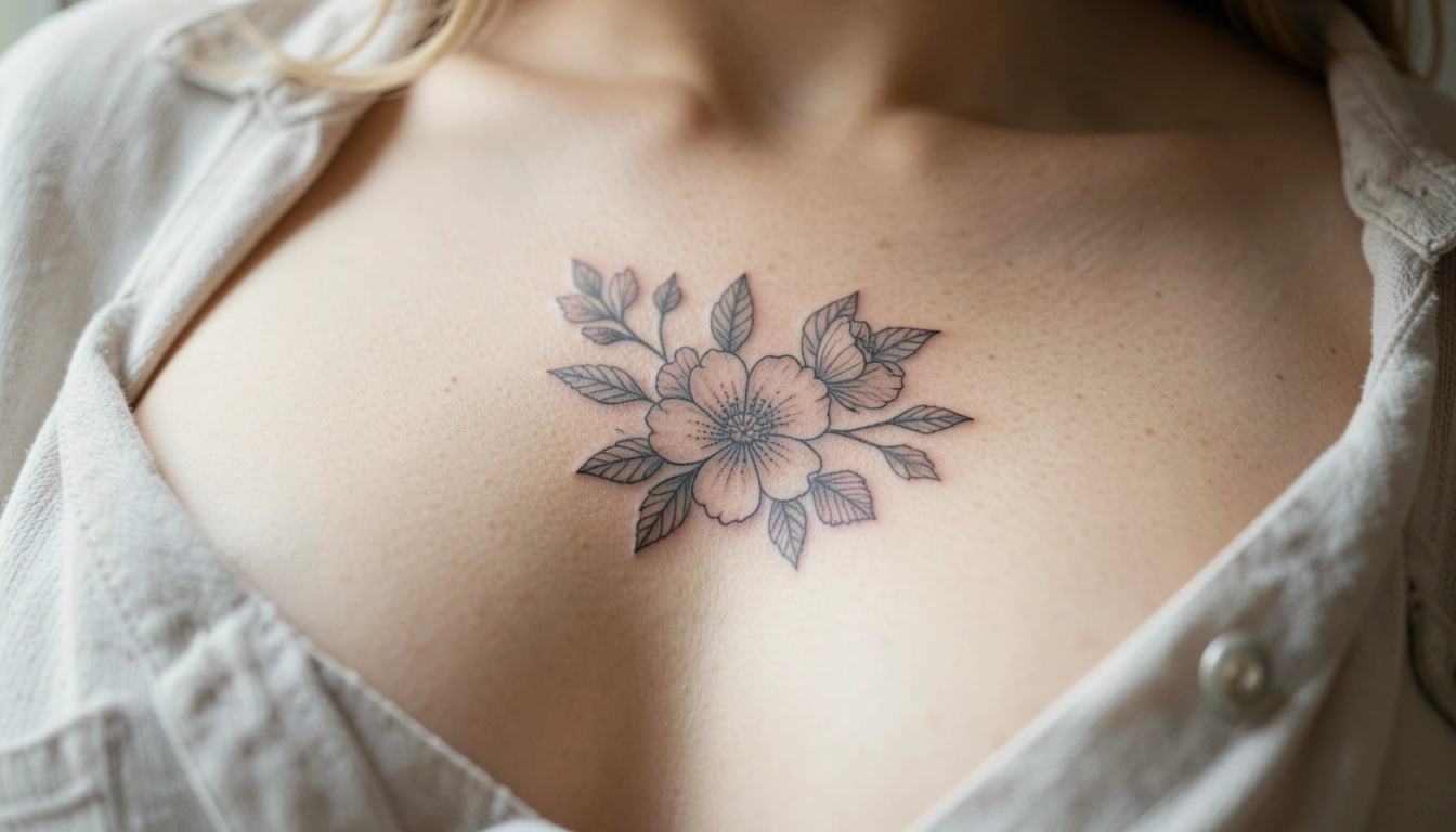 17 Petite Between the Breast Tattoos Worth Stealing