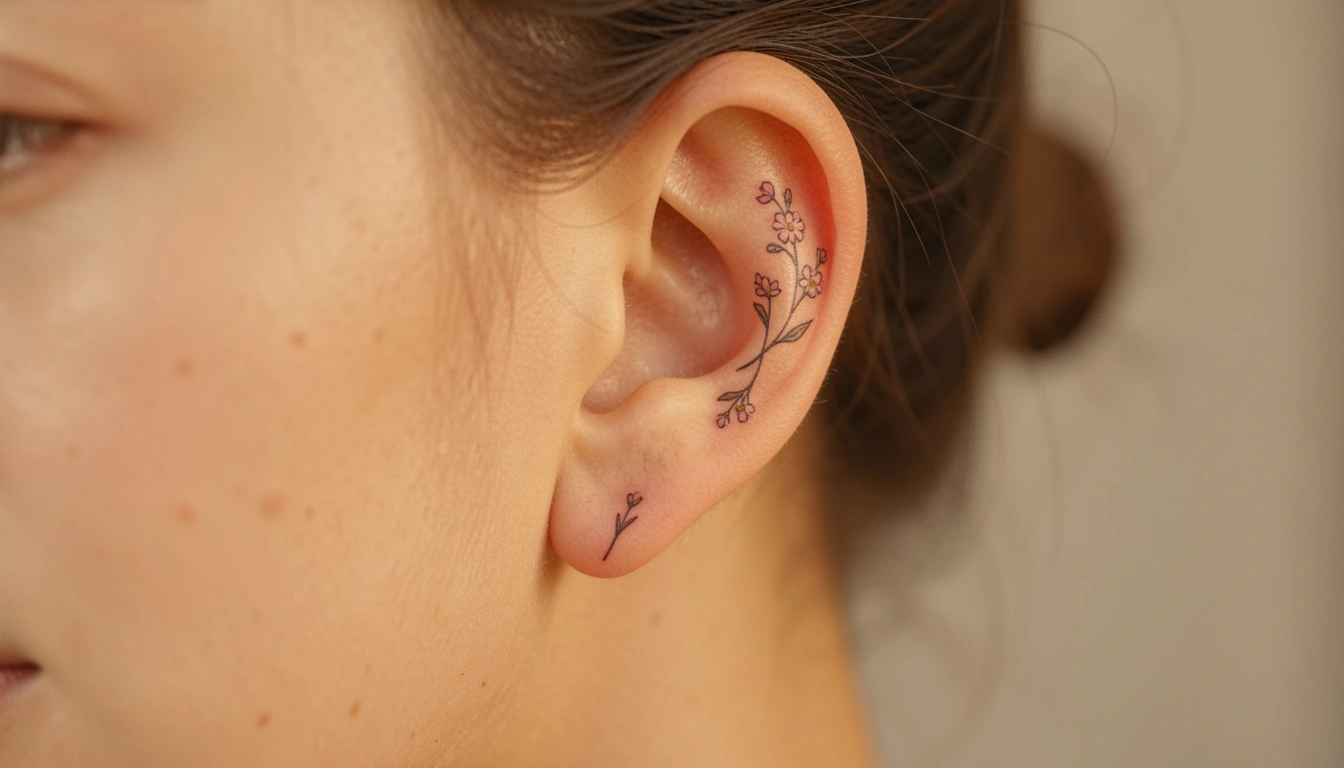 23 Symbolic Ear Tattoos for Women That Carry Weight