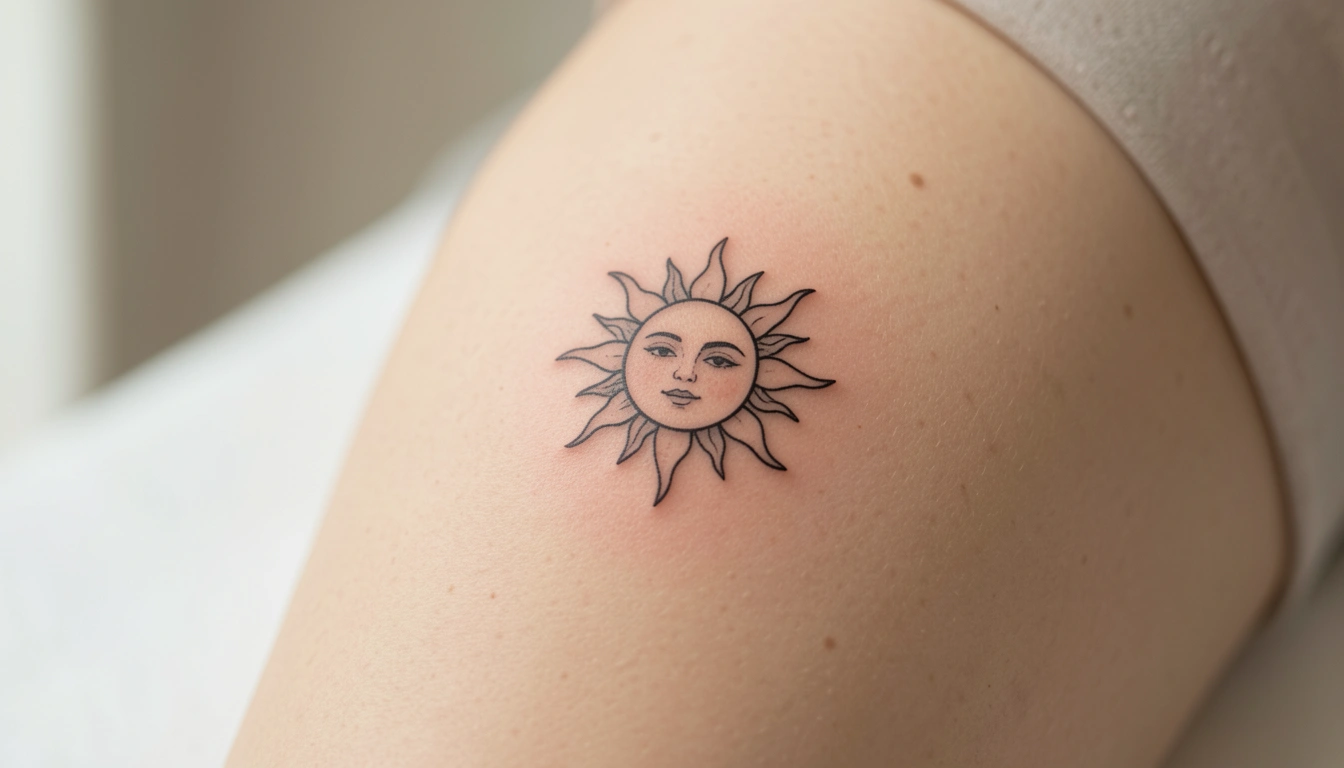 35 Elegant Sun Tattoo Designs for the Modern Minimalist