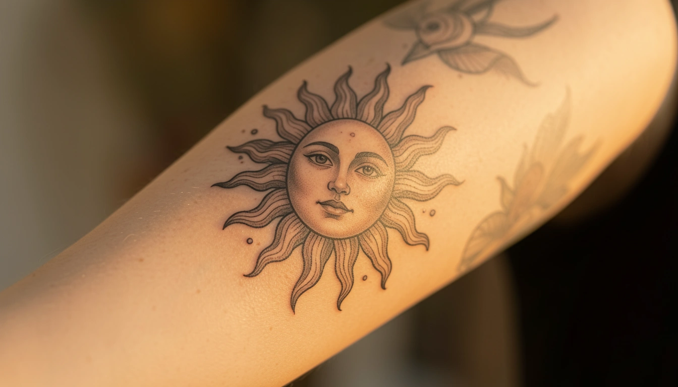 12 Heartfelt Sun Tattoo Designs with Hidden Meaning