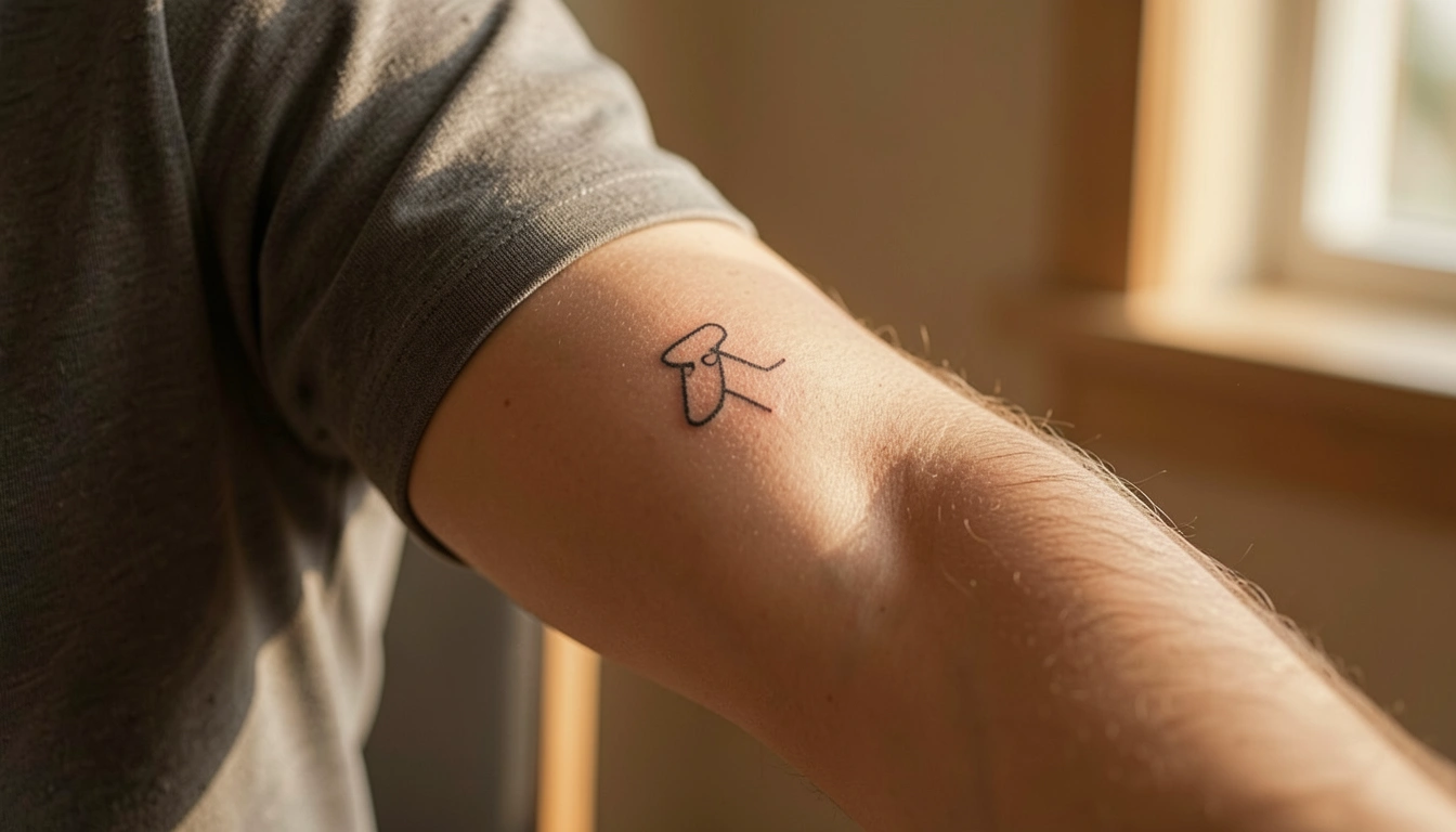 17 Minimalist Upper Arm Tattoos for Men That Aren’t Boring