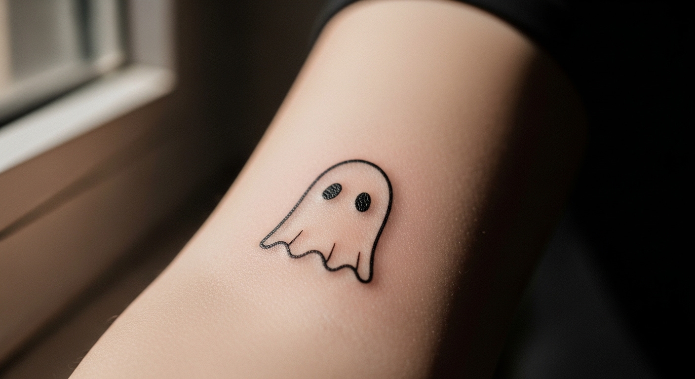 21 Edgy Minimalist Ghost Face Tattoo Ideas to Try