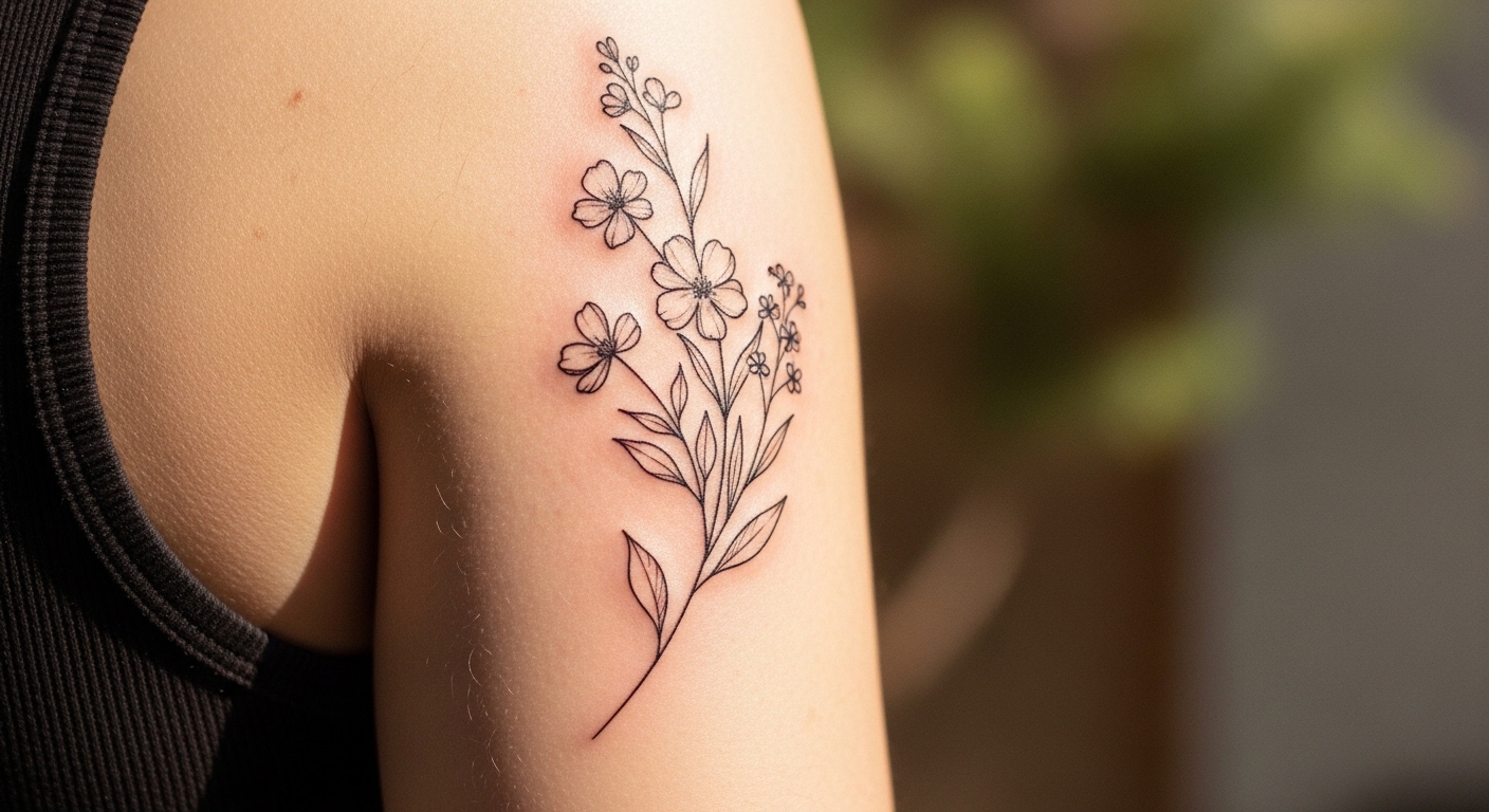13 Dainty Micro Upper Arm Tattoos for the Modern Woman