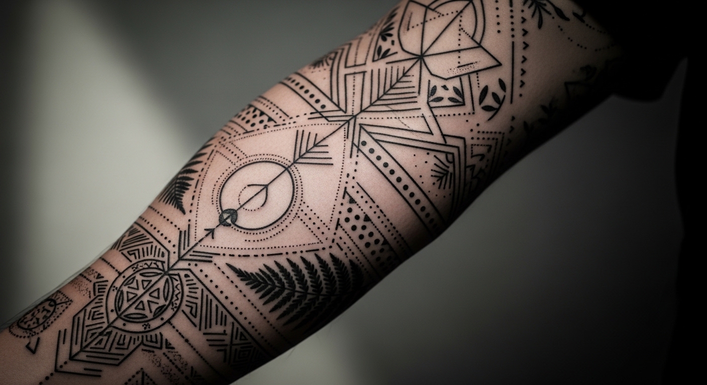 27 Bold Minimalist Sleeve Tattoo Ideas Made for Men