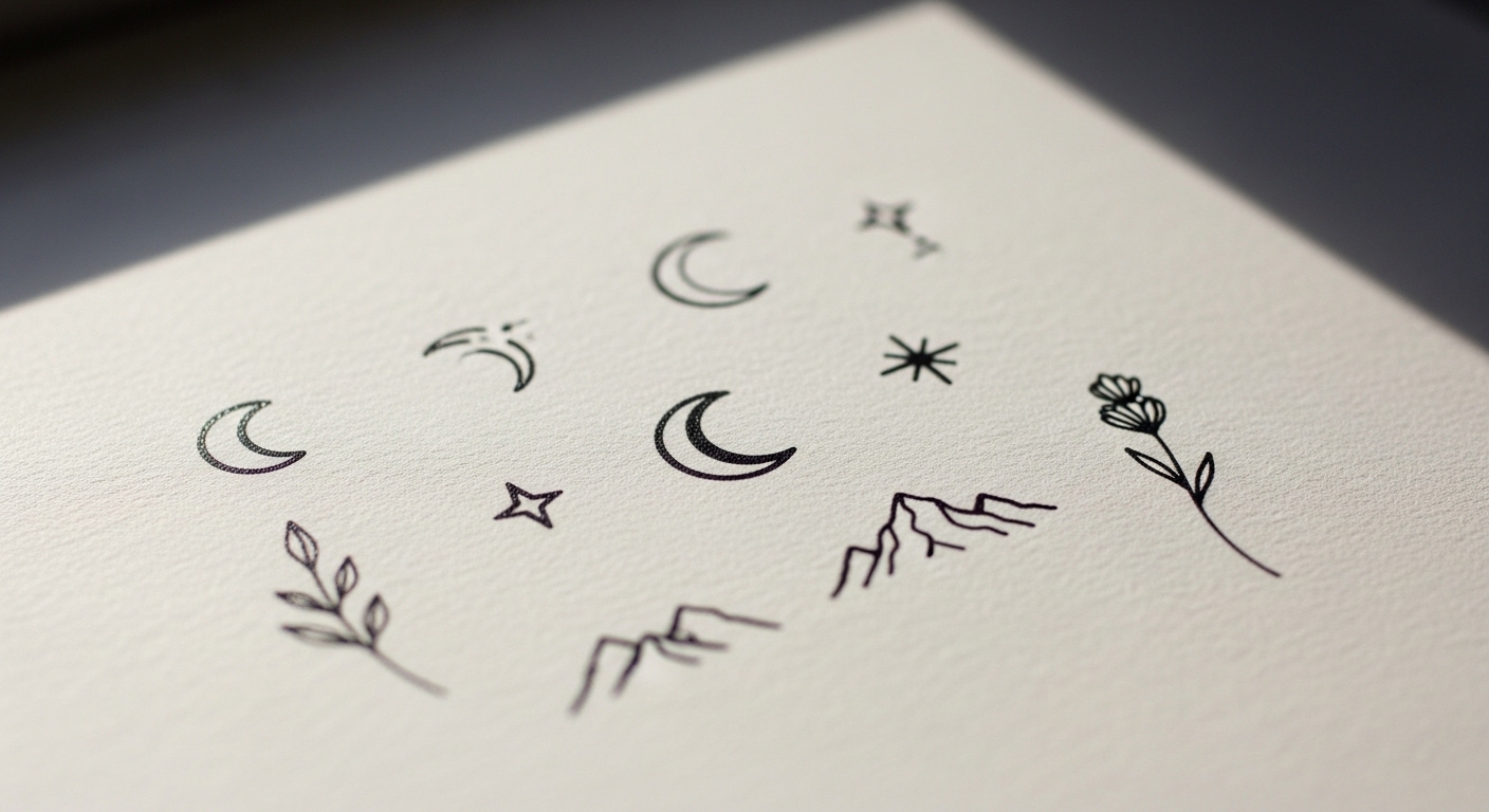 27 Chic Aesthetic Small Dainty Tattoo Stencil Outlines to Try