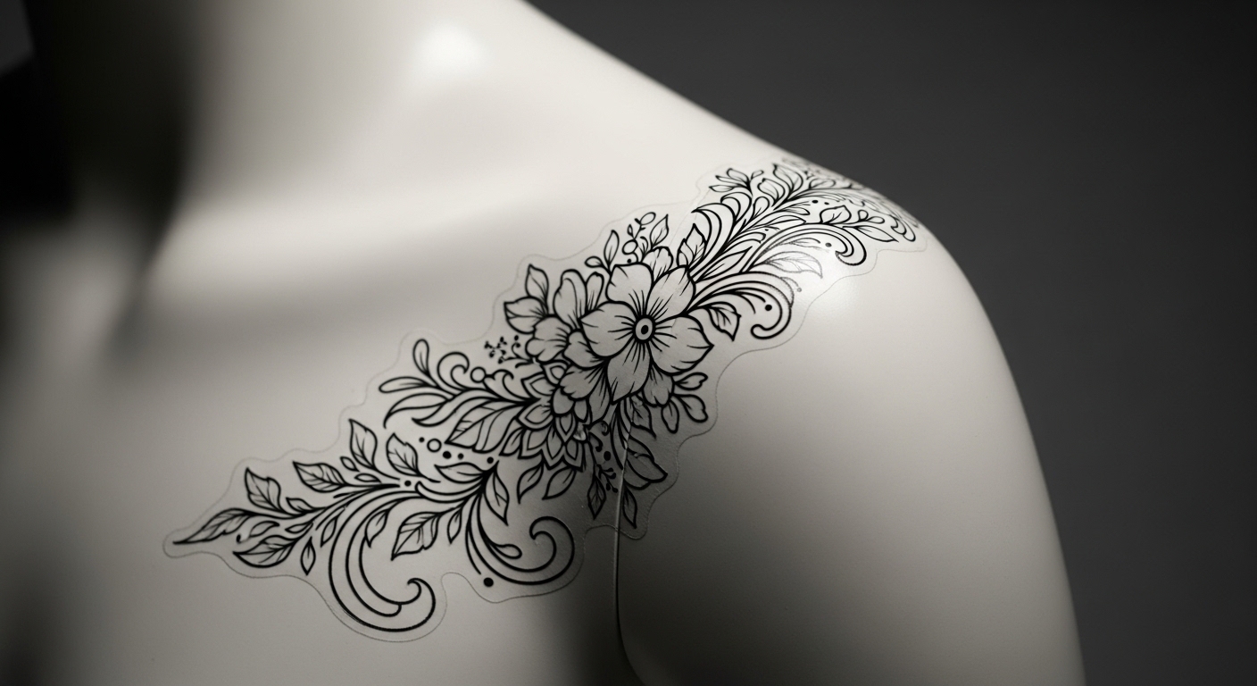 23 Striking Aesthetic Shoulder Tattoo Stencil Outlines for the Modern Man
