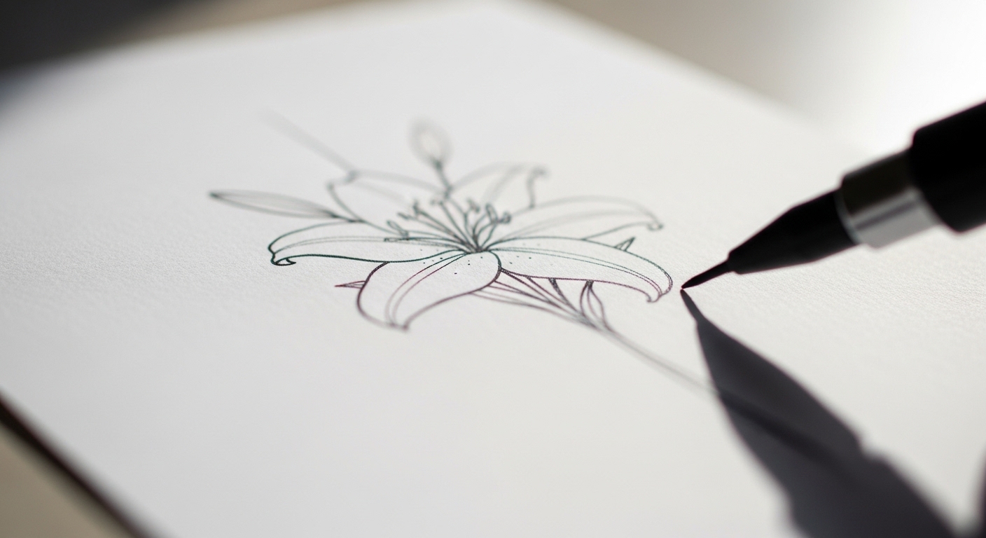 21 Dreamy Minimalist Lily Flower Tattoo Ideas to Save for Later