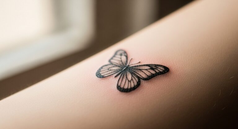 21 Clean Unique Butterfly Tattoos for the Modern Minimalist