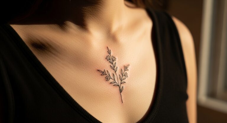 23 Mini Sternum Tattoos for Women You’ll Want to Try Trending in 2026