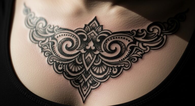 27 Stunning Sternum Tattoos for Women to Inspire Your Next Ink