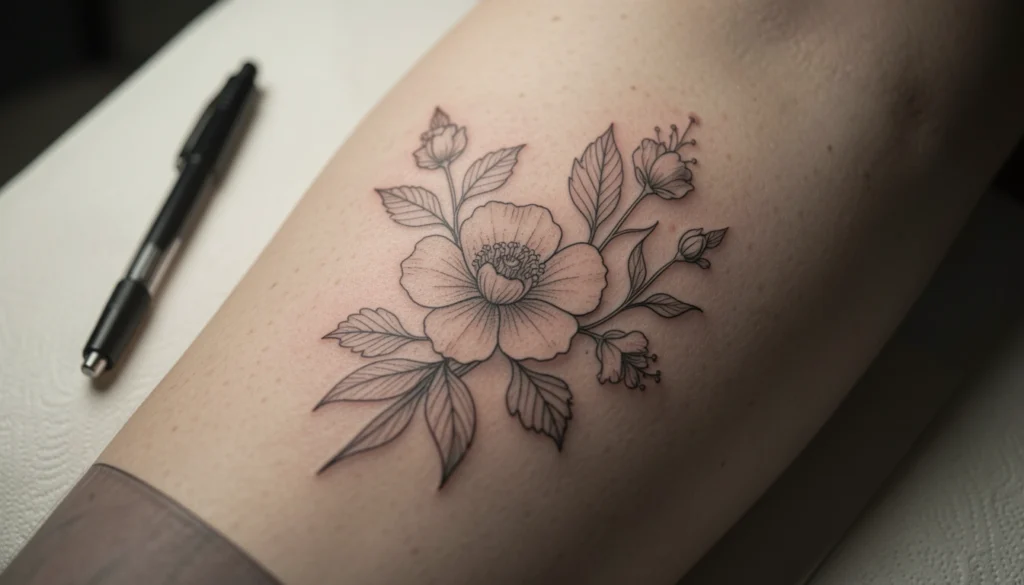 fine line tattoos for women with deep