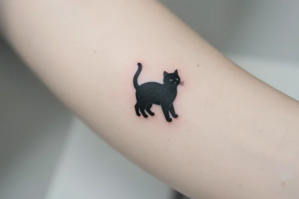 23 Subtle Black Cat Tattoos for Effortless Style