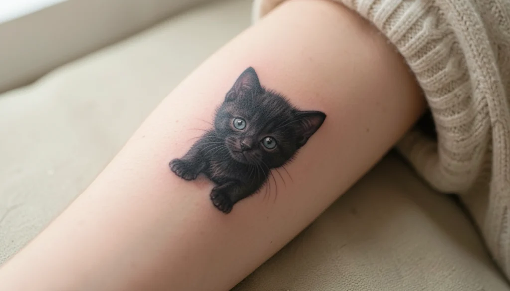 small black cat tattoo ideas