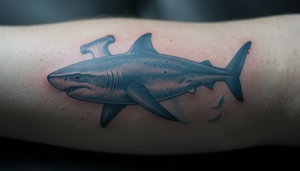 hammerhead shark tattoo with deep meaning