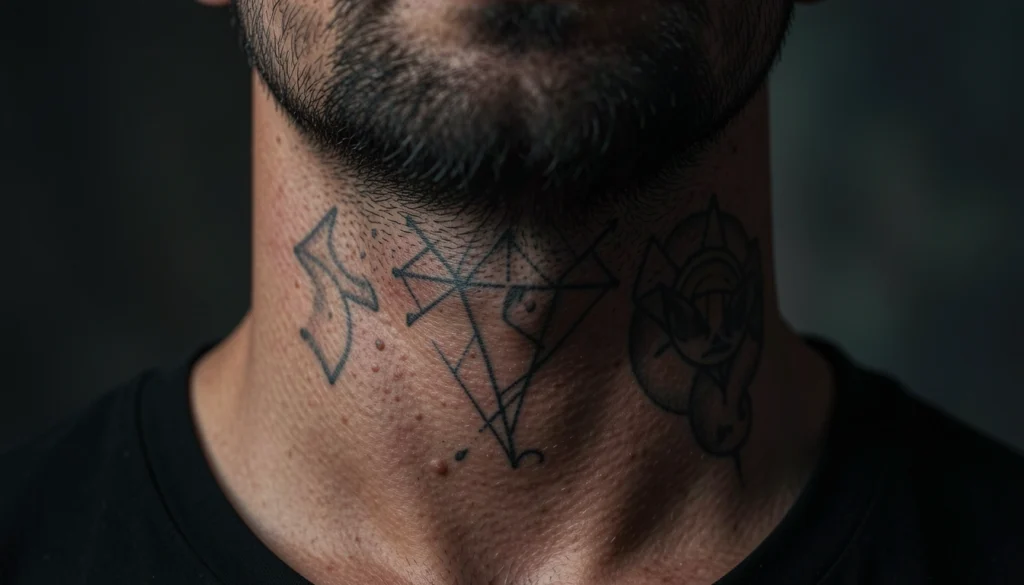 neck tattoos for men with deep meaning