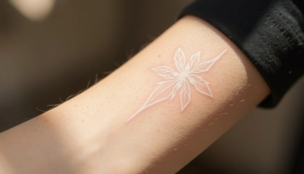 white ink tattoo with deep meaning