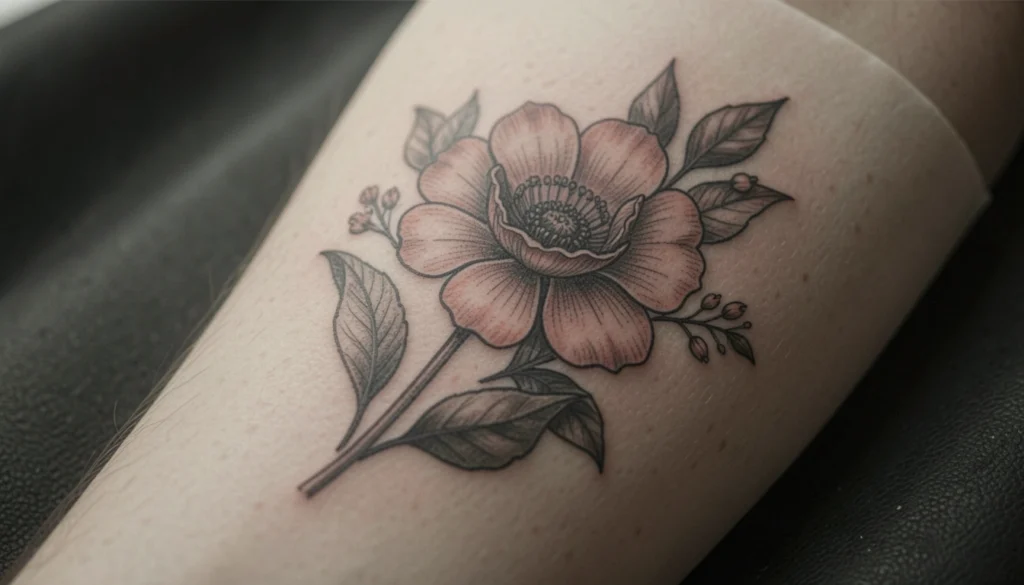 aesthetic november flower tattoo inspo