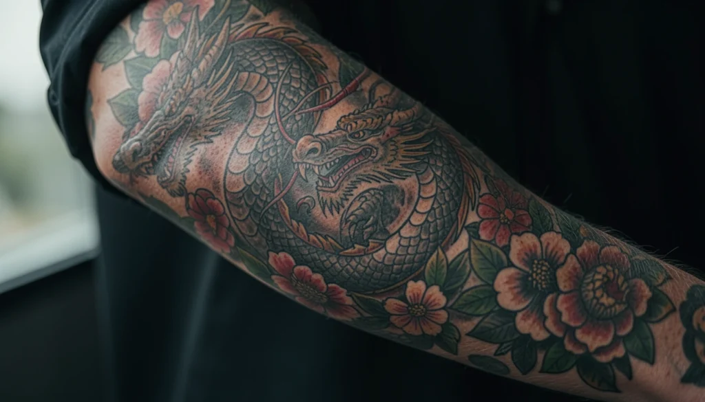 bold men tattoos arm sleeve aesthetic